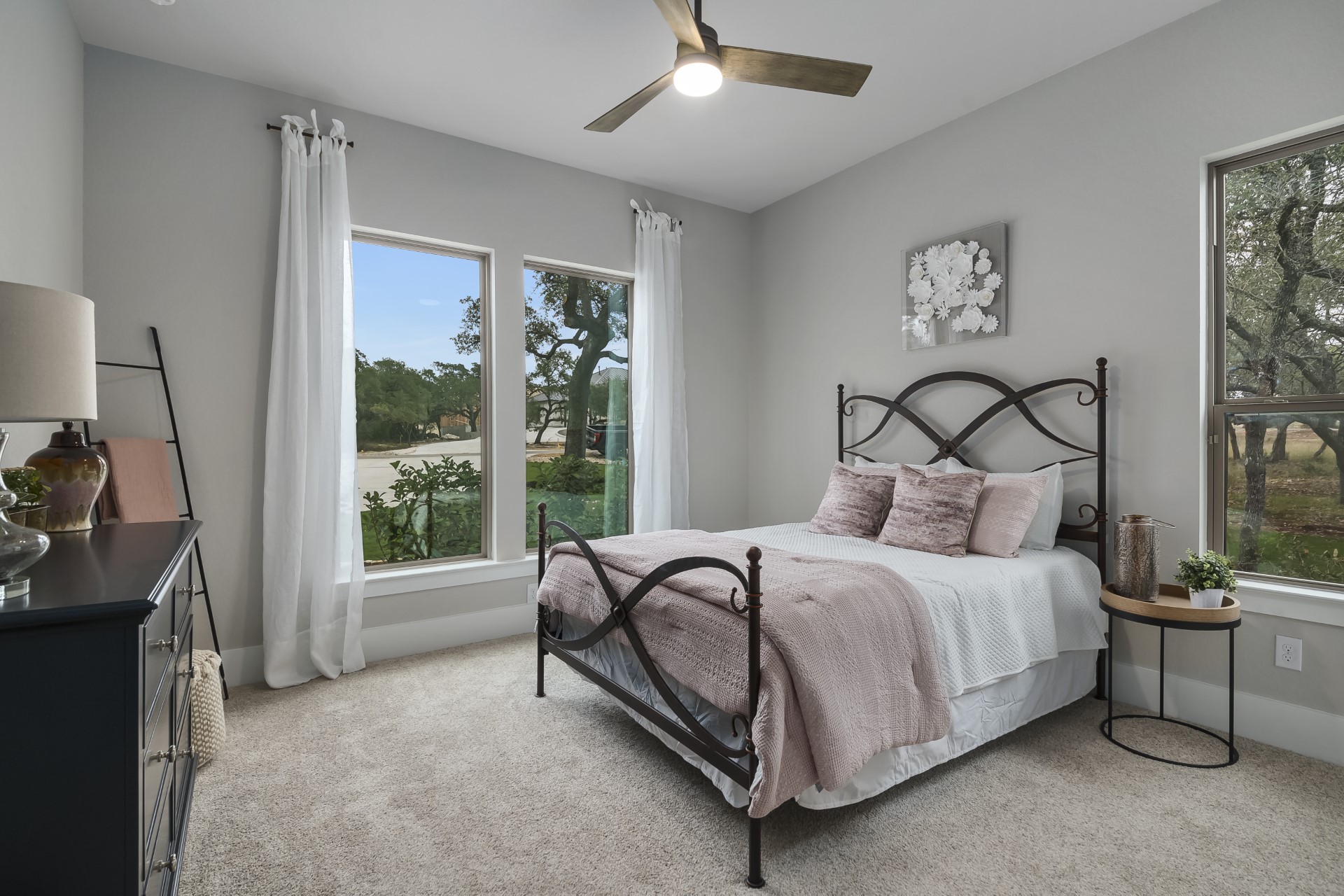 A front view of the bedroom within the Belle Oaks custom floor plan from JLP Builders