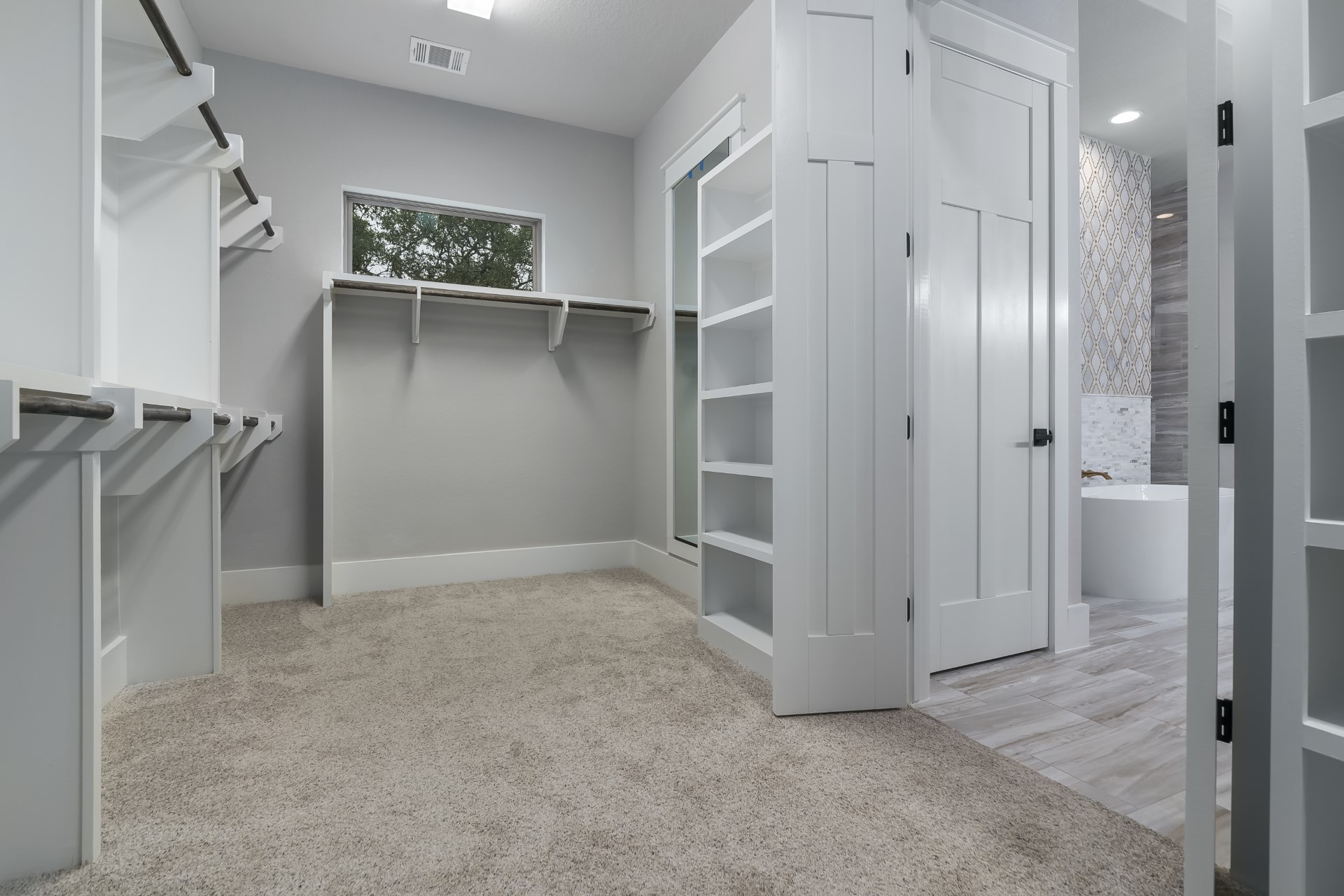 A front view of the closet area within the Belle Oaks custom floor plan from JLP Builders