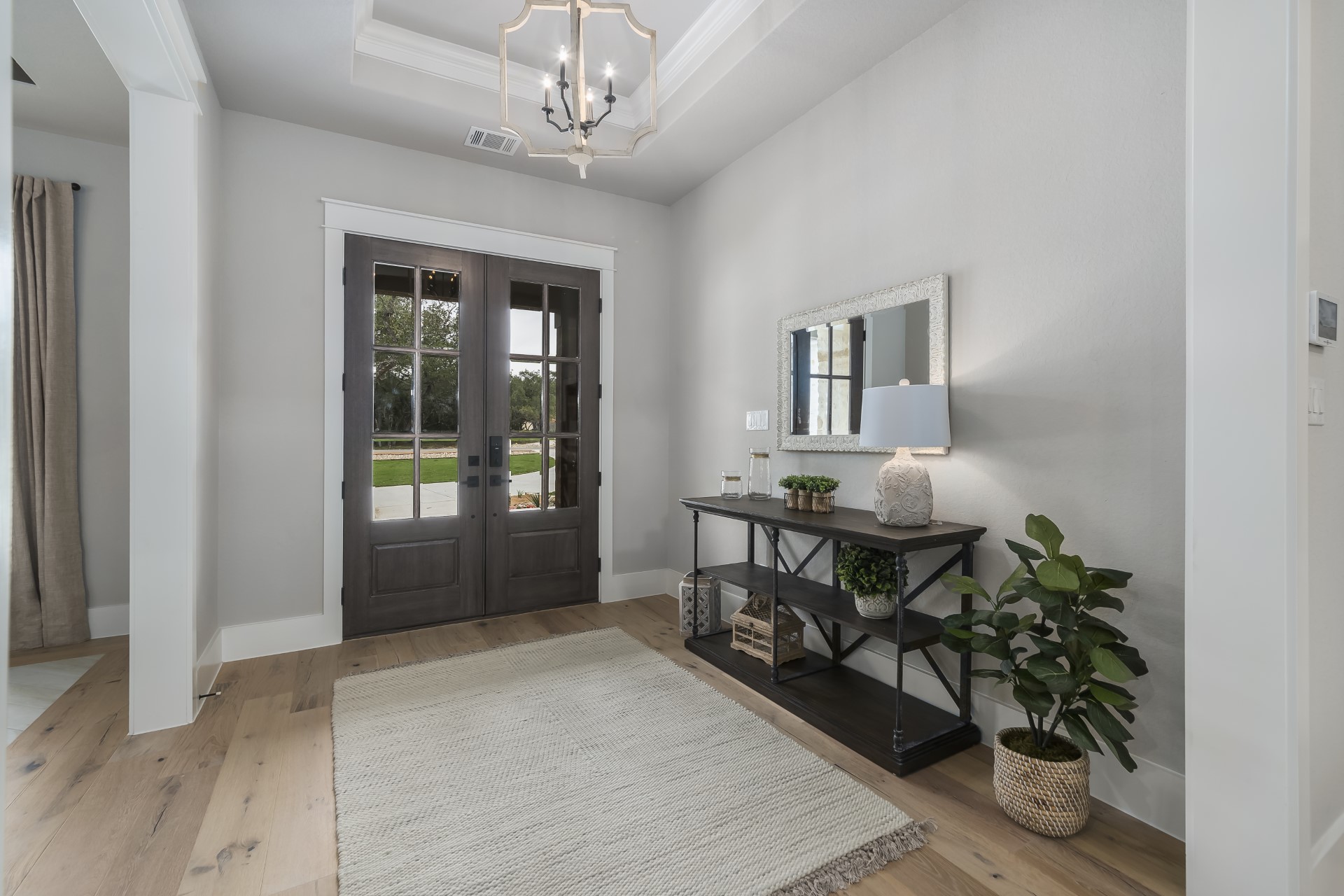 A side view of the foyer living space within the Belle Oaks custom floor plan from JLP Builders