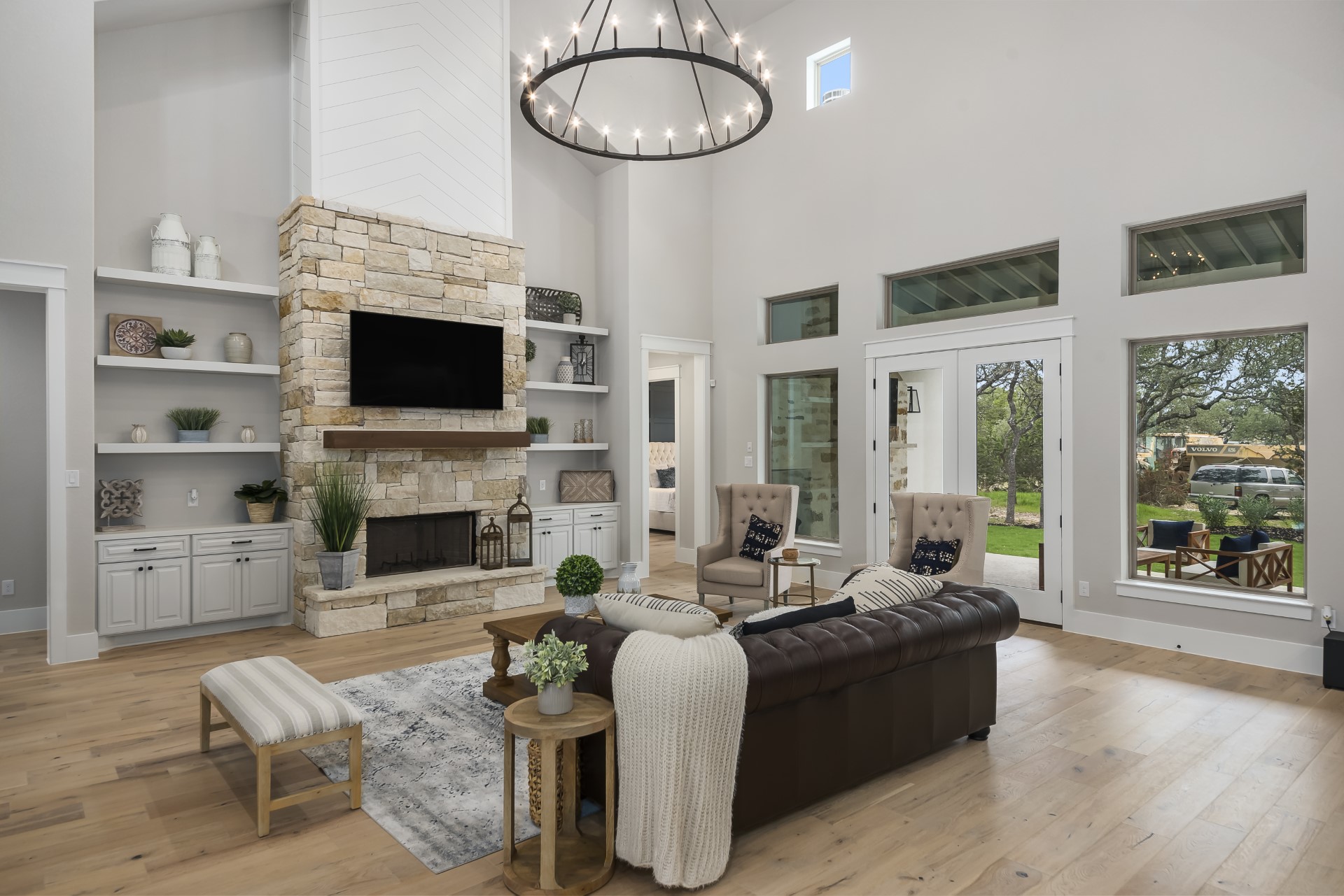 A side view of the living room within the Belle Oaks custom floor plan from JLP Builders