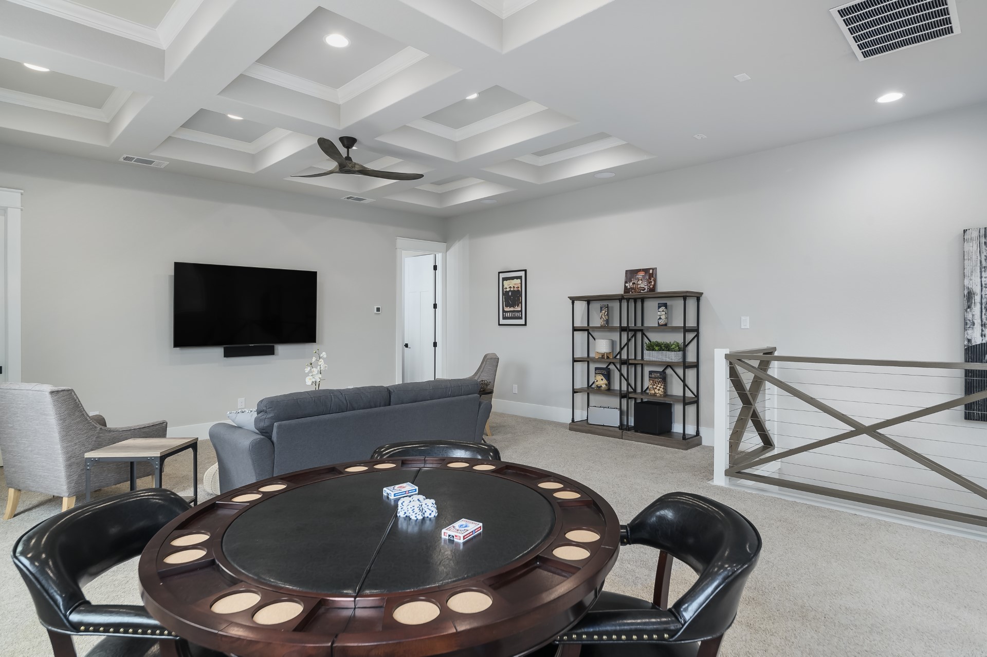 A side view of the upstairs den within the Belle Oaks custom floor plan from JLP Builders